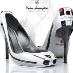 Sapatos Lamborghini Gallardo com salto alto com fibra de carbono