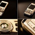 Celular da Exclusive Me customizado com ouro, couro e diamantes