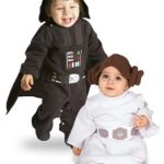 Fantasias para crianças, inspiradas nos personagens Darth Vader e Princesa Leia