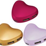 USB HUB em formato de coração