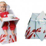 Feedaway Belkiz: cadeirão de papelão portátil para crianças