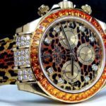 Edição especial do Rolex com ouro amarelo 18k, 36 safiras e 56 diamantes