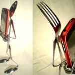Spoon And Fork iPhone Stand (stand garfo e colher para iPhone)