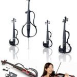 Edição limitada da coleção de instrumentos elétricos Silent Black Sparkle Quarteto de Cordas de violas, violinos e violoncelo da Yamaha