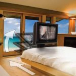 Dream Machine da Auton é um mecanismo que permite que a TV deslize sob a cama