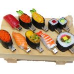 Memória flash: set de sushi e sashimi