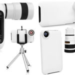 Lentes e tripé para iPhone