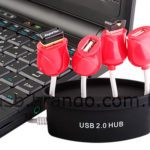 Flower USB Hub: no formato de rosas vermelhas