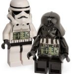 LEGO minifig Alarm Clock do Star Wars: Stormtrooper e Darth Vader