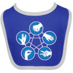Babador pedra, papel , tesoura, lagarto & Spock