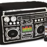 Almofada speaker no formato de Boombox