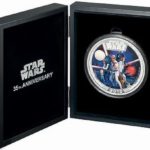 Edição limitada em comemoração ao 35º aniversário do Star Wars: C-3PO, R2D2 de ouro e moedas de prata Star Wars