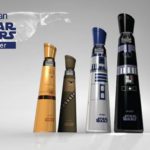 Garrafas de água  Evian com design do Star Wars