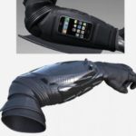 BodyGuard Amored de David Brown com arma de choque, dock para iPhone, câmera de vídeo, laser pointer e lanterna