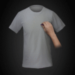 Camiseta com laser interativo
