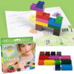 Stack-a-Doodle: lego + giz de cera