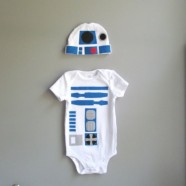Body e gorro para bebês do R2D2