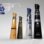 Garrafas de água Evian com design do Star Wars