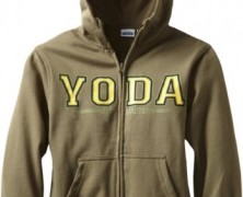 Casaco de moleton Yoda com capuz