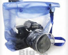 Bolsa de plástico protetora para câmera DSLR