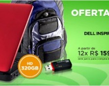 Só hoje: compre um Notebook Dell Inspiron de 15″ e ganhe uma mochila e um pendrive de 8GB!