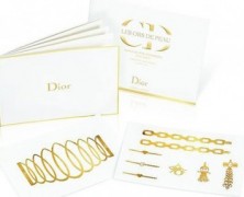 Tatuagens temporárias Dior: edição limitada folheadas em ouro 24K