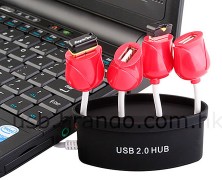 Flower USB Hub: no formato de rosas vermelhas