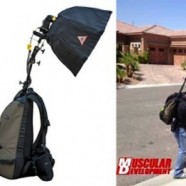 Mochila com flash incorporado