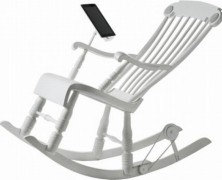 iRock: cadeira de balanço, dock e carregador para iPad
