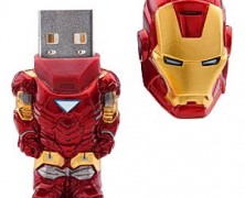 USB Iron Man 2 com capacidade de armazenar até 4GB
