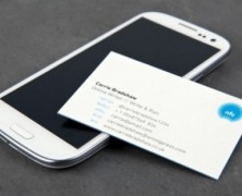 Cartão de visita com microchip NFC