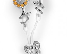 Fones de ouvido MHP 206 da Altec Lansing com cristais Swarovski