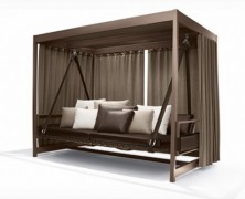 Coleção City-Camp da Dedon com Daybed e balanço de jardim