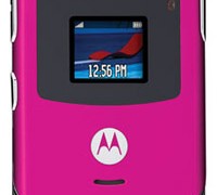 Pink Motorola RAZR : ultrathin, vídeo playback, tecnologia Bluetooth®