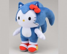 Boneca de pelúcia Sonic x Hello Kitty