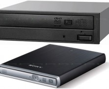 DRX-S77U (DVD/CD externo) e AD-7260S (DVD/CD interno) da Sony