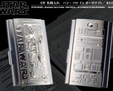 Porta cartões de visita do R2-D2 e do Han Solo em carbonite