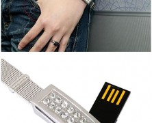 Bracelete USB com capacidade de armazenar 8GB