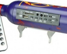 Wine Bottle USB Speaker: alto-falante no formato de garrafa de vinho,