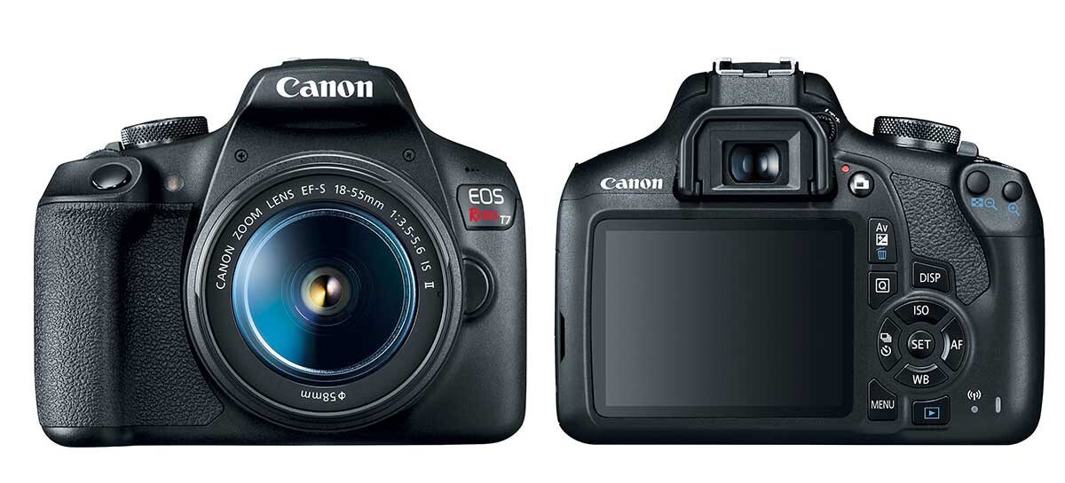 Câmera DSLR EOS T7+ maior compatibilidade de flashes