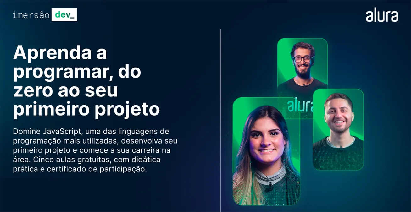 Imersão Dev: Curso gratuito abre 90 mil vagas para iniciantes