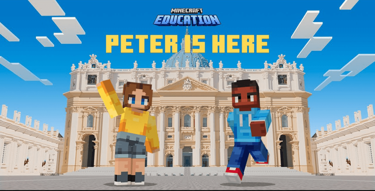 Microsoft e Vaticano lançam “Peter Is Here” nova experiência do Minecraft Education